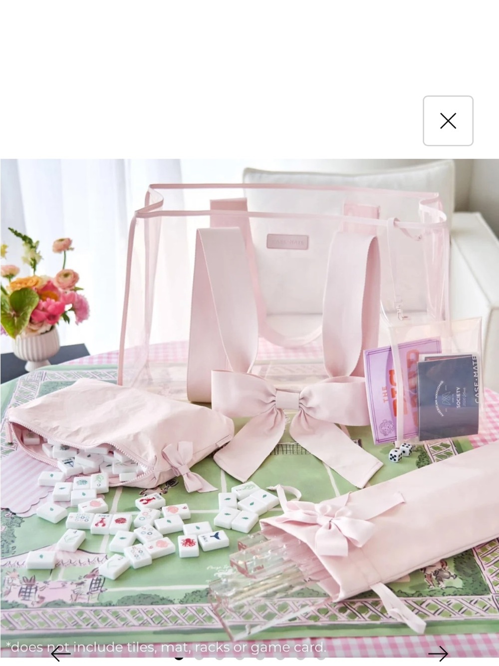 case-mate Pink Clear Bow Tote Bag